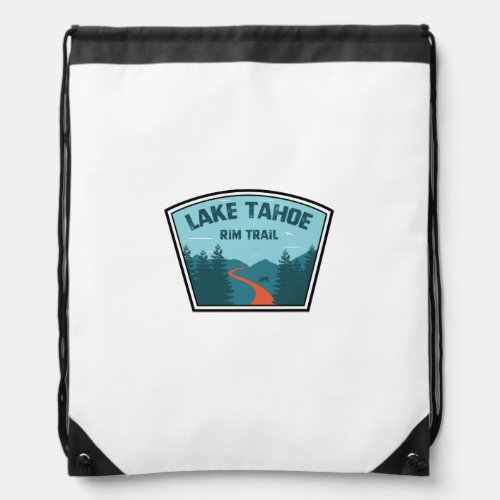 Lake Tahoe Rim Trail Drawstring Bag