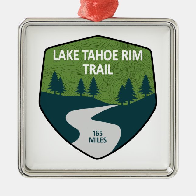 Lake Tahoe Rim Trail Metal Ornament (Front)