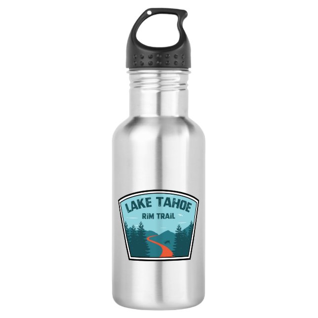 Lake Tahoe Rim Trail Stainless Steel Water Bottle (Front)