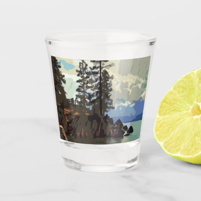 Lake Tahoe Shot glass (Front)