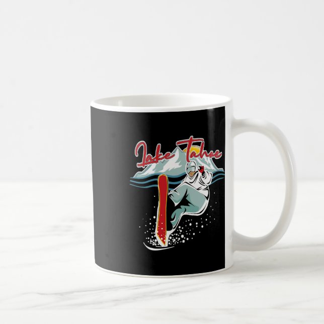 Lake Tahoe Sierra Nevada California Snowboarding S Coffee Mug (Right)