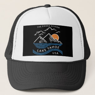 Lake Tahoe Sierra Nevada Mountain Trucker Hat
