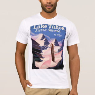Lake Tahoe sierra nevada vintage ski poster T-Shirt
