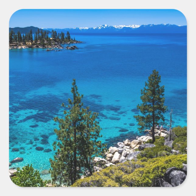 Lake Tahoe Square Sticker (Front)