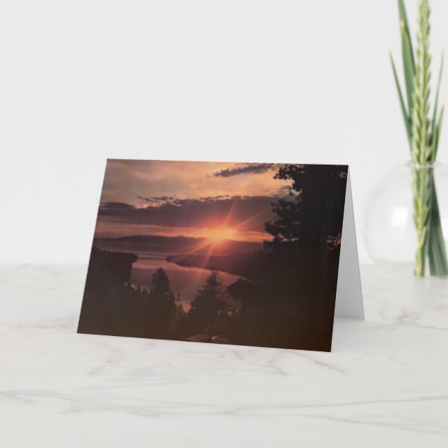 Lake Tahoe Sunrise Greeting Card (Front)