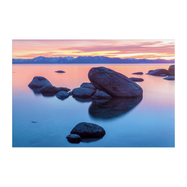 Lake Tahoe Sunset Acrylic Print (Front)