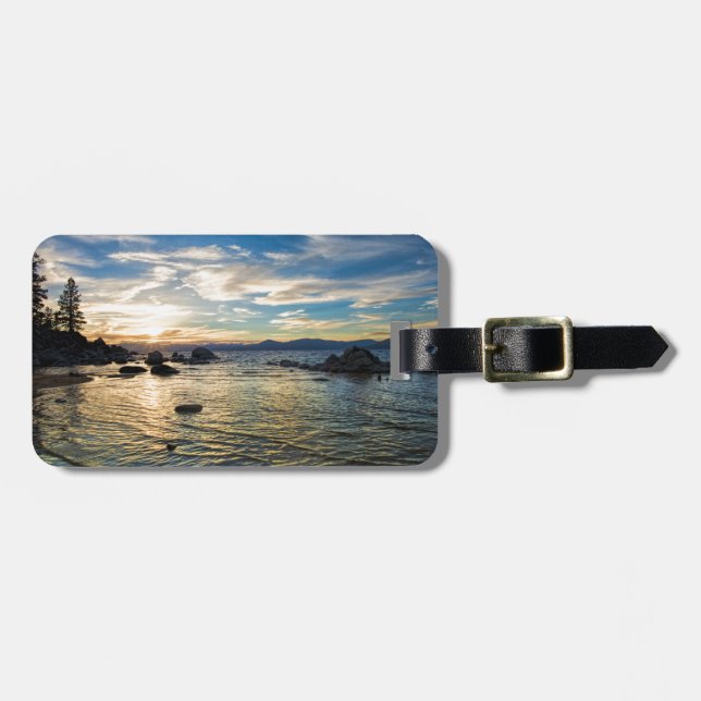 Lake Tahoe Sunset Luggage Tag (Front Horizontal)