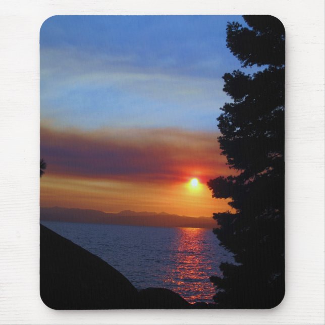 Lake Tahoe Sunset Mouse Pad (Front)