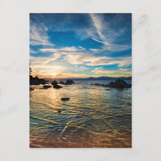 Lake Tahoe Sunset Postcard