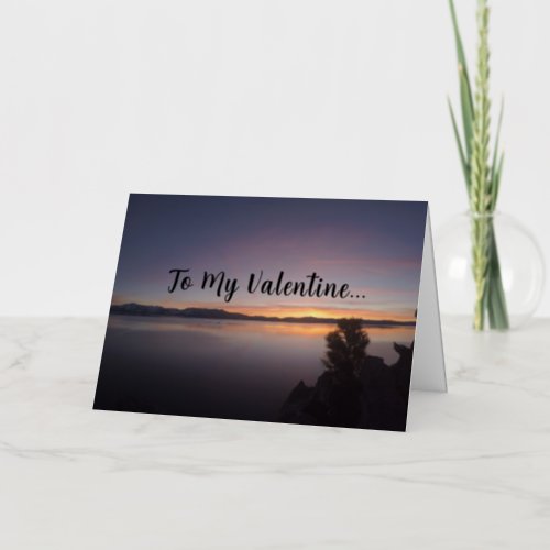 Lake Tahoe Sunset _ Valentines Card 