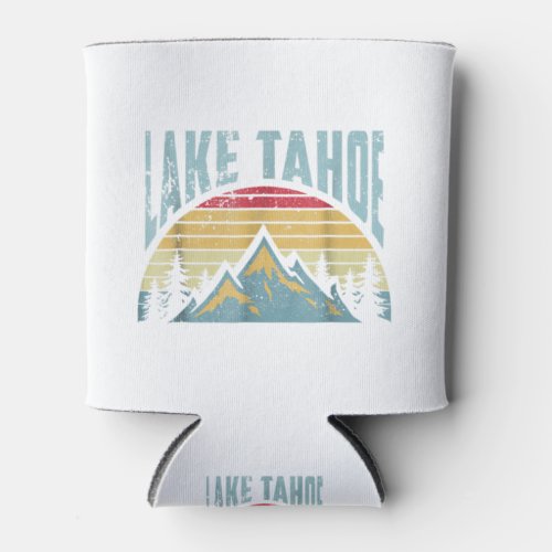 Lake Tahoe Tee _ Hiking Skiing Camping Mountains R Can Cooler