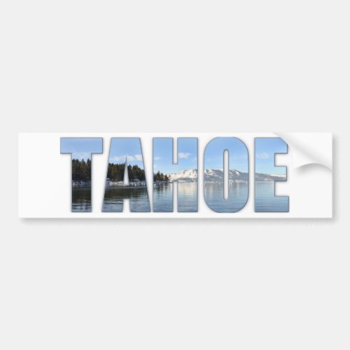 Lake Tahoe Text Bumper Sticker