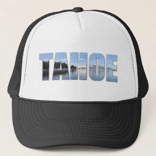 Lake Tahoe Text Trucker Hat