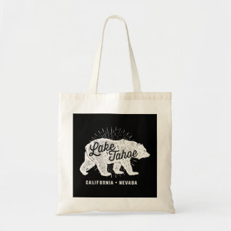Lake Tahoe Vintage Retro Bear California Nevada Tote Bag