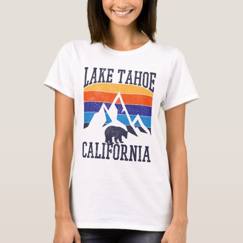 Lake Tahoe _ Vintage Retro California Bear T_Shirt