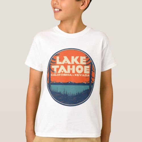 Lake Tahoe Vintage Travel Decal Design T_Shirt