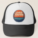 Lake Tahoe Vintage Travel Decal Design Trucker Hat at Zazzle