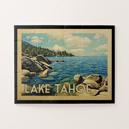 Lake Tahoe Vintage Travel Jigsaw Puzzle