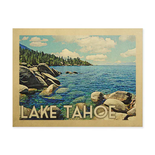 Lake Tahoe Vintage Travel Postcard