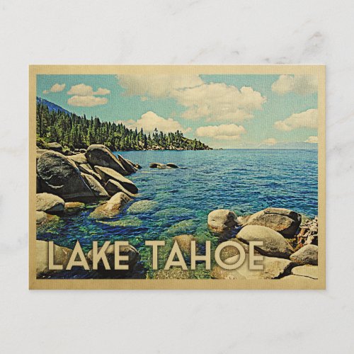 Lake Tahoe Vintage Travel Postcard