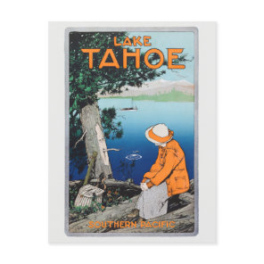 Lake Tahoe Vintage Travel Poster 1923 Postcard
