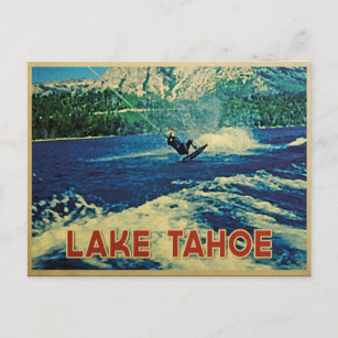Lake Tahoe Water Skier Postcard