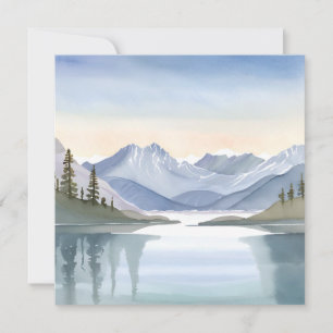 Lake Tahoe Watercolor Mountain California Nevada Card