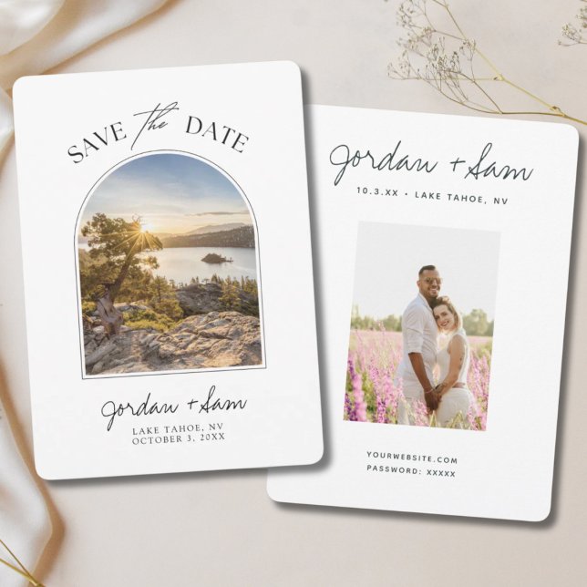 Lake Tahoe Wedding Emerald Cove Save the Date Invitation (Lake Tahoe Wedding Emerald Cove Save the Date Invitation)