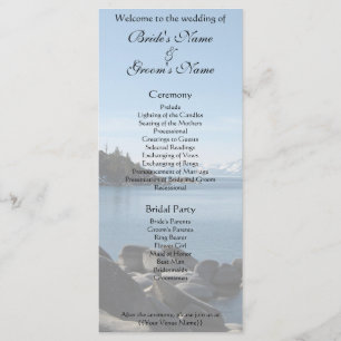 Lake Tahoe Wedding Program