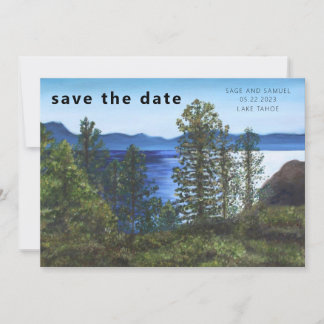 Lake Tahoe Wedding Save the Date Invitation