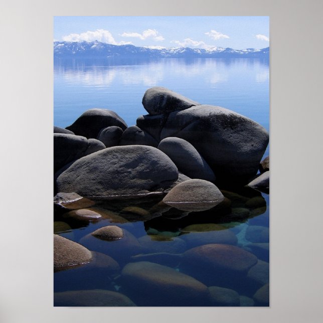 Lake Tahoe Winter Still water Poster (Front)