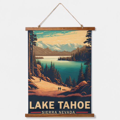 Lake Tahoe Wood Topped Wall Tapestry