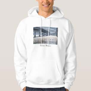 Lake Taneycomo Foggy Winter Fishing Men's Hoodie