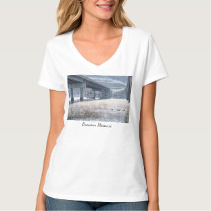 Lake Taneycomo Foggy Winter Fishing T-Shirt