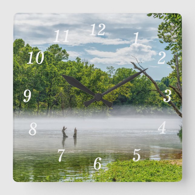 Lake Taneycomo Summer Fog Wall Clock (Front)