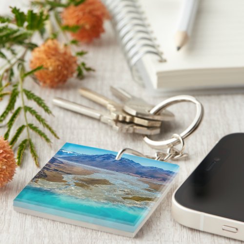 Lake Tekapo and Southern Alps New Zealand Keychain