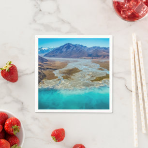 Lake Tekapo and Southern Alps, New Zealand Napkins