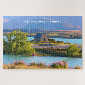 Lake Tekapo, Church of Good Shepherd, New Zealand, Jigsaw Puzzle
