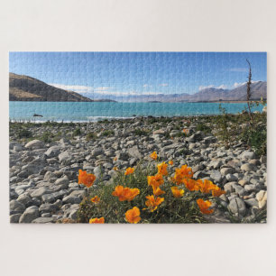 lake tekapo flowers jigsaw puzzle