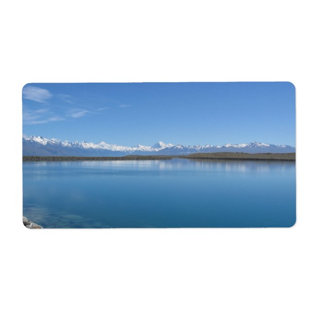 Lake Tekapo, New Zealand Label (Front)