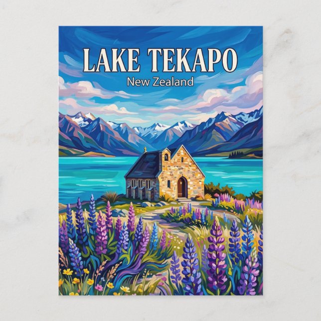 Lake Tekapo New Zealand Postcard (Front)