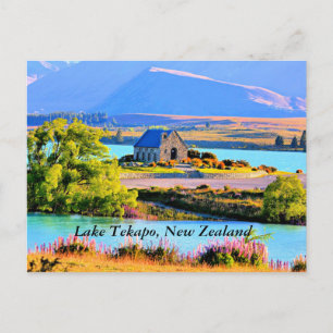 Lake Tekapo, New Zealand Postcard