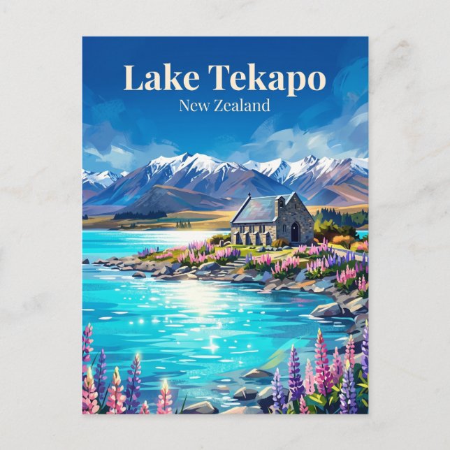 Lake Tekapo New Zealand Postcard (Front)