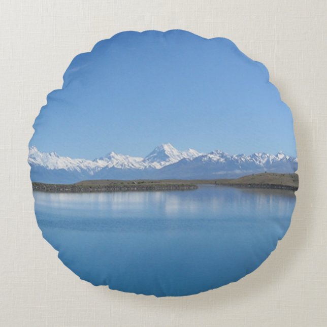 Lake Tekapo, New Zealand Round Pillow (Front)