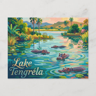 Lake Tengréla (Hippos) Burkina Faso Postcard