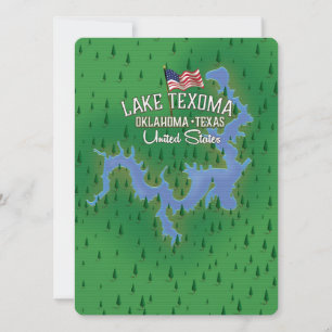Lake Texoma USA map.