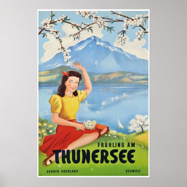 Lake Thun, Switzerland, Travel Poster (Front)