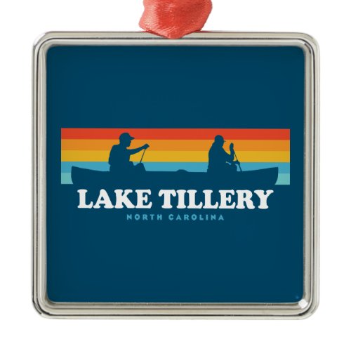 Lake Tillery North Carolina Canoe Metal Ornament
