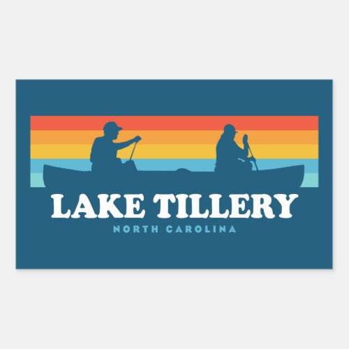 Lake Tillery North Carolina Canoe Rectangular Sticker