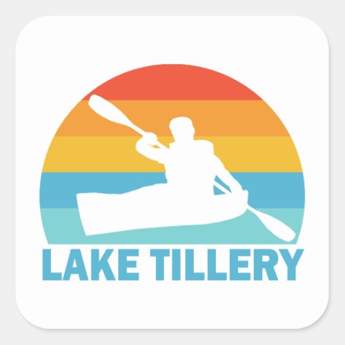 Lake Tillery North Carolina Kayak Square Sticker